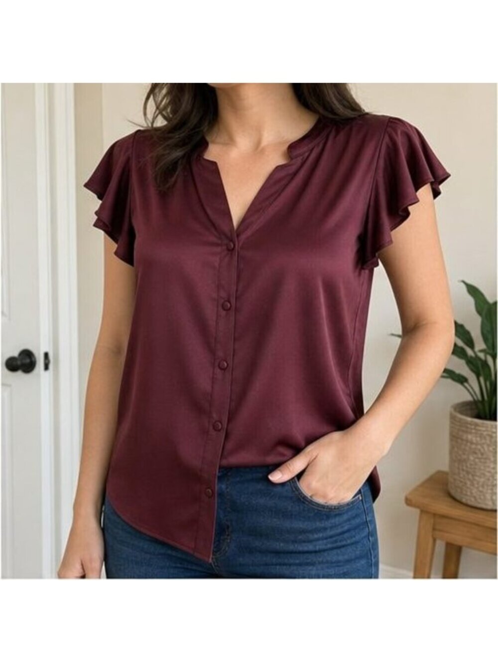 Burgundy Cami Blouse
